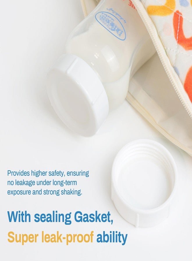 Joxodak Travel Bottle Caps for Dr Brown Wide Neck Bottle, Bottle Lids Replacement with Sealing Gasket (Compatible with 5oz and 9oz, 4, Count) - Image 4